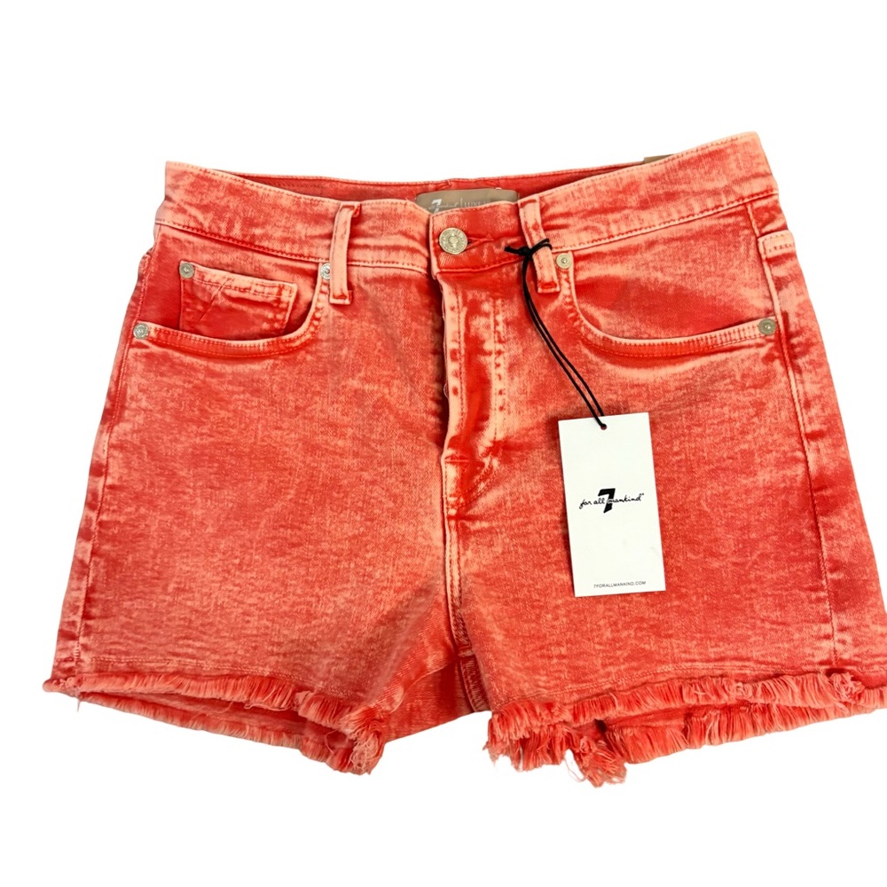 NWT ~7 For All Mankind Monroe shorts in Orange